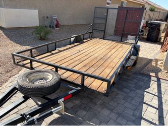 2025 12’ custom flatbed trailer with rear ramp