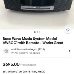 BOSE Wave Music System..... No Remote