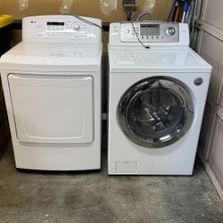LG washer and dryer.