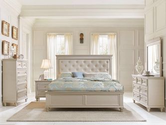 Queen Bed nightstand dresser mirror