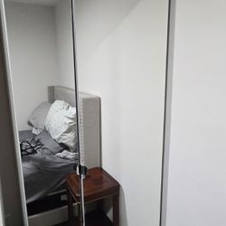 White / Full Length Mirror Armoir 
