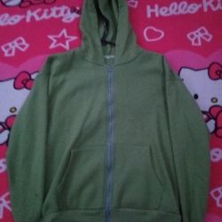 Green Zip up Sweater 