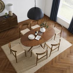 Brighton Oval Dining Table with 2 Austen Chairs