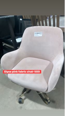 ✨ Elyse Pink Fabric Accent Chair ✨