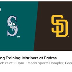 Spring Training: Mariners @ Padres, 2 Tickets