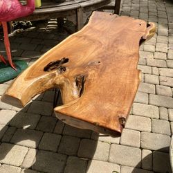 Badang 42” with Living Edge Coffee Table: 42”W x 24”D x 16”H 