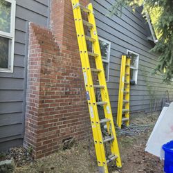 Louisville twenty foot nonconductive electrician ladder