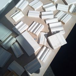 A Big Box Full Of Sample Pieces Of MDF MDF Casing Base Trim Chair Rail