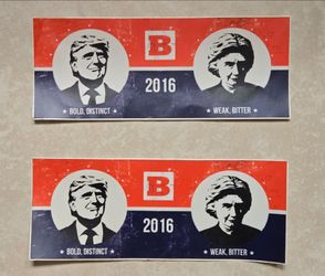 Rare 2016 Trump campaign bumper stickers