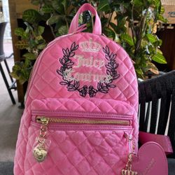 JUICY COUTURE MINI BACKPACK HERITAGE JUICY PINK  NWT $99