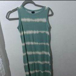 Tie-Dye Ribbed Sleeveless Mini Dress