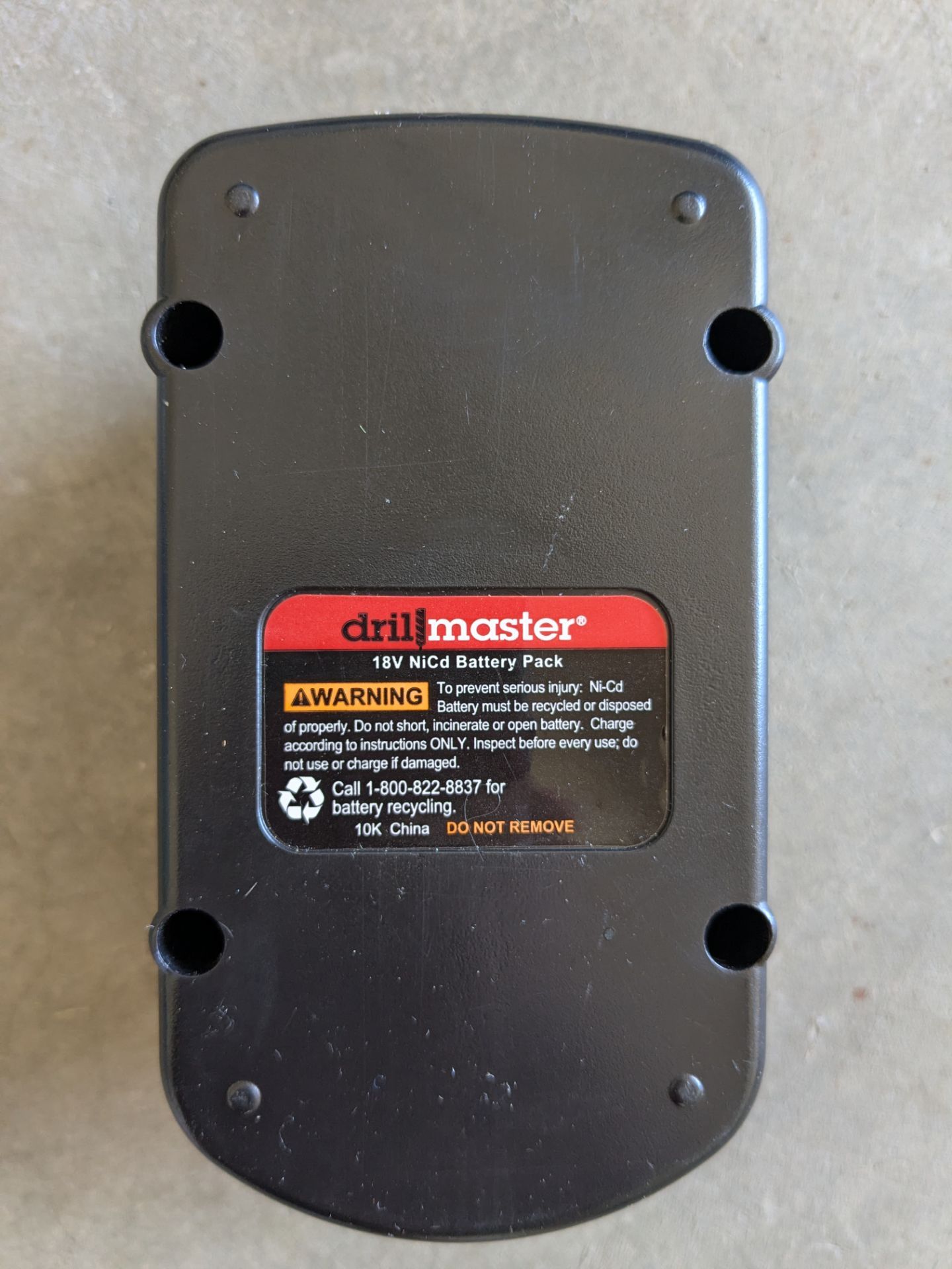 Drillmaster 18v nicd battery pack