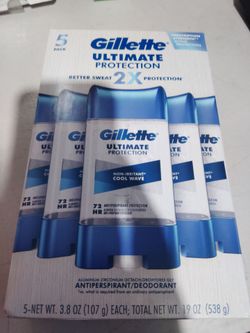 Gillette cool Wave clear gel deodorant 5 pack( sealed new)