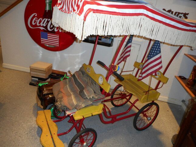 Vintage Art LinkLetter Surrey Pedal Cart