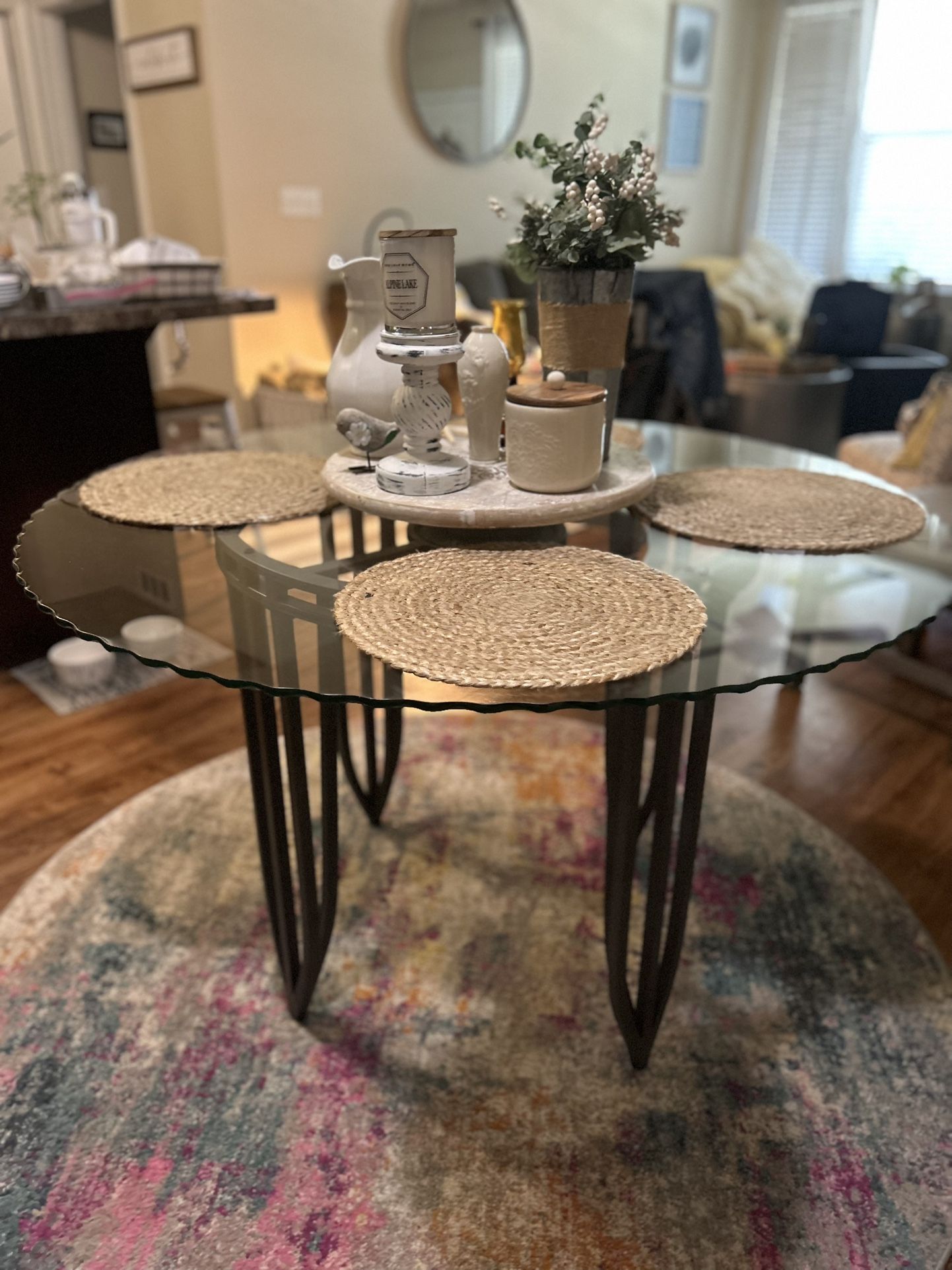 Round Glass Table