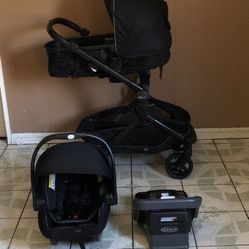 LIKE NEW GRACO MODES NEST TRAVEL SYSTEM STROLLER CAR SEAT AND BASSINET 3 IN 1