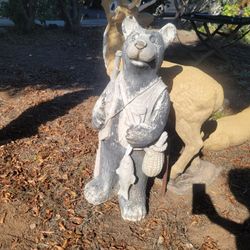 Fishing Bear Statue 