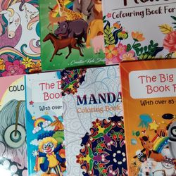 Kids + Adult  Coloring Books Brand New Lot Of 7 