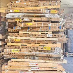 REFT-6080-MBL  WOODBRIDGE Frameless Double Sliding Shower Door with Soft Close System, 57.5-60" Width x 80"Height with 3/8"(10mm) Clear Tempered Glass