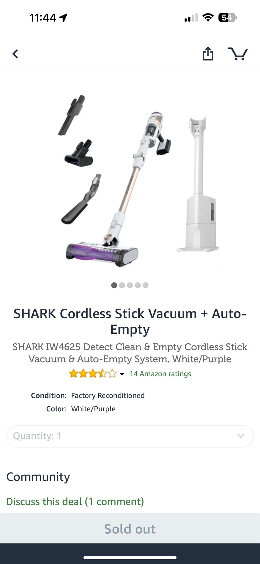 Shark Cordless Stick Vacuna + Auto Empty
