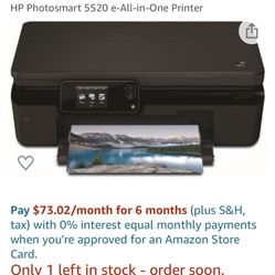HP Photosmart 5520e all in one printer
