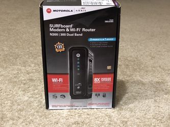 Motorola modem and WiFi router