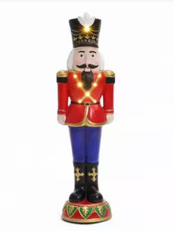 24.21 in. H Red Christmas Nutcracker Soldier with Lights