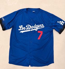 Dodgers #7 City Connect Jersey XL Blue