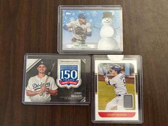 Dodgers Corey Seager Jersey & Patch (3) card lot
