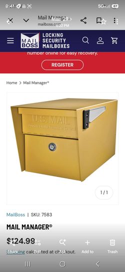Mail Manager Locking Mailbox