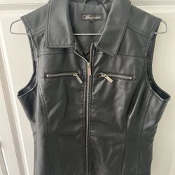 Baccini Faux Leather Vest