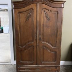 Antique Solid Wood Armoire 