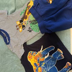 Toddler Boys Safari Animals Clothing Outfit And Shirt Size 4t