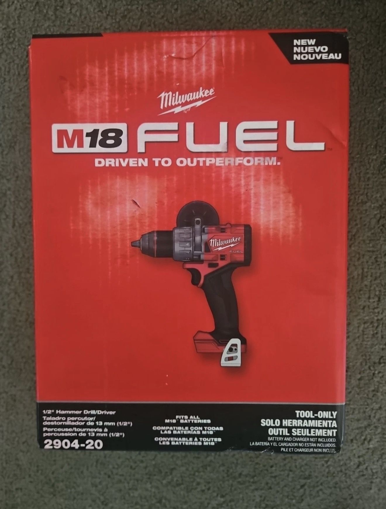 Milwaukee M18 FUEL 18V Lithium-lon Brushless Cordless 1/2 in. Hammer Drill/Driver (Tool-Only)