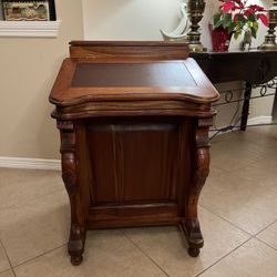 Davenport Desk Leather-wrapped Top, 19th Century