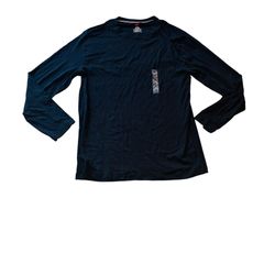 Hanes Sz M Men Crew Neck Graphic Shirt blue