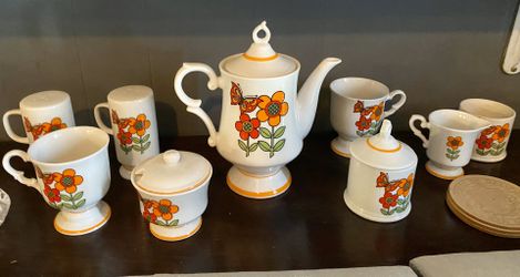 Full retro tea set mint vintage