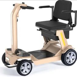 Flex Powered Folding Mobility Scooter for Adults Seniors, 300W 4-Wheel Electric Scooter With Ample Legroom, Detachable and Liftable Armrest, Solid & A