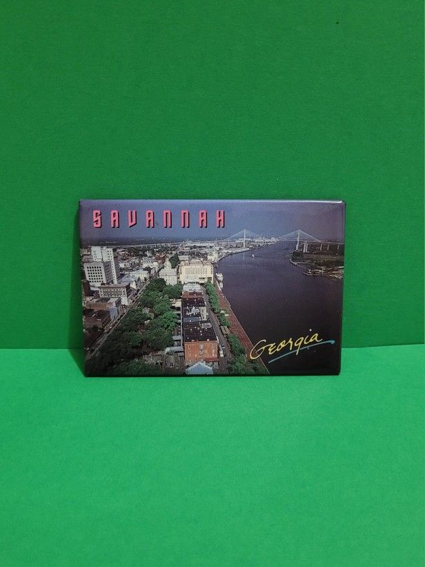 Savannah Georgia with Bridge Fridge Magnet Collectible.