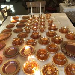Carnival Glass Marigold-Normandie Lattice By Federal Glass Dishes Like Néw Cash/Venmo P/Up White Bear Lake Home