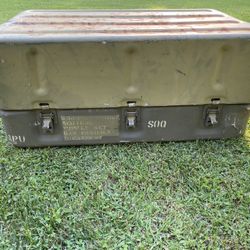 Old Military Medical Supplies Metal Case 