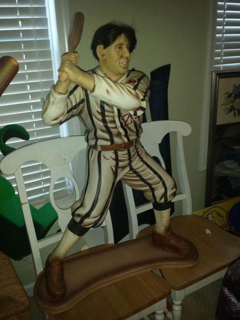 Hand painted baseball statue number 25 rare and heavy