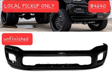 ➿️ For 2019-2024 Ram 2500/3500 Black Front Bumper w/ Fog Light Hole #4640