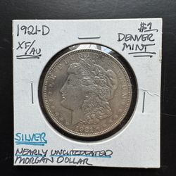 1921 D Morgan Silver Dollar