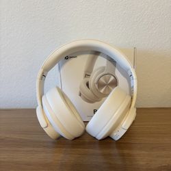 White Picun Wireless Over- The - Ear Foldable Headphones