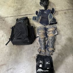 Mizuno Catchers Gear (Adult) and Easton Catchers Backpack