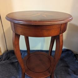 Bombay Company Round Table with Inlaid Top