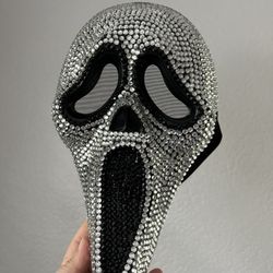 Bedazzled Bling Scream Ghost Face Halloween Mask 