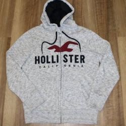 NEW! HOLLISTER Men's or Women’s Size XS Full Zip Logo Sweatshirt Hoodie