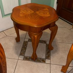 Two Small Wood Coffee Tables 
